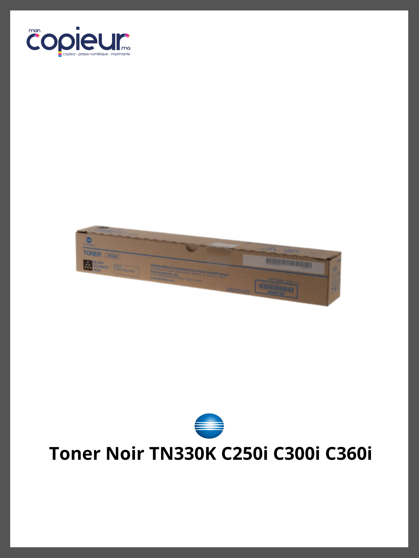 TN330K-2.png Toner Noir TN330K C250i C300i C360i – Image 1